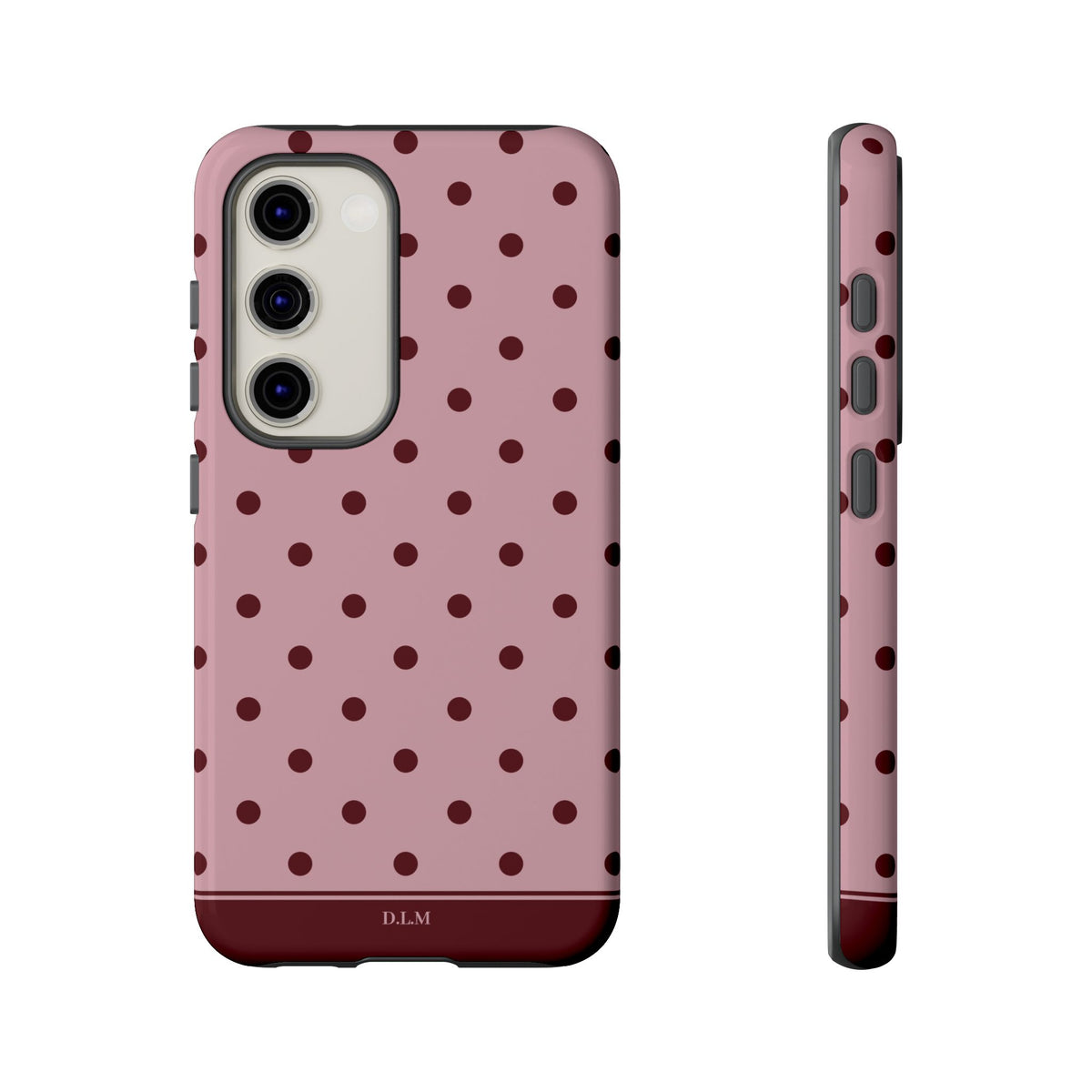 Berry Blush Personalised Polka Dot Case