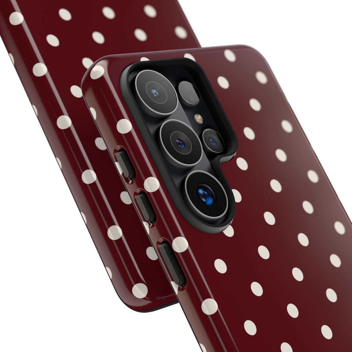 Cranberry Cream Personalised Polka Dot Case