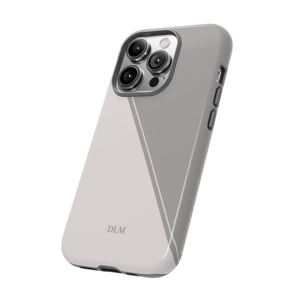 Grey Two Tone Case Custom Initials Case