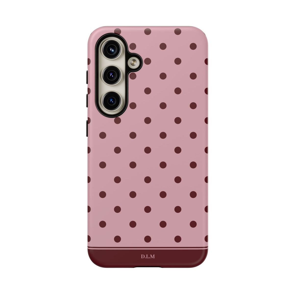 Berry Blush Personalised Polka Dot Case