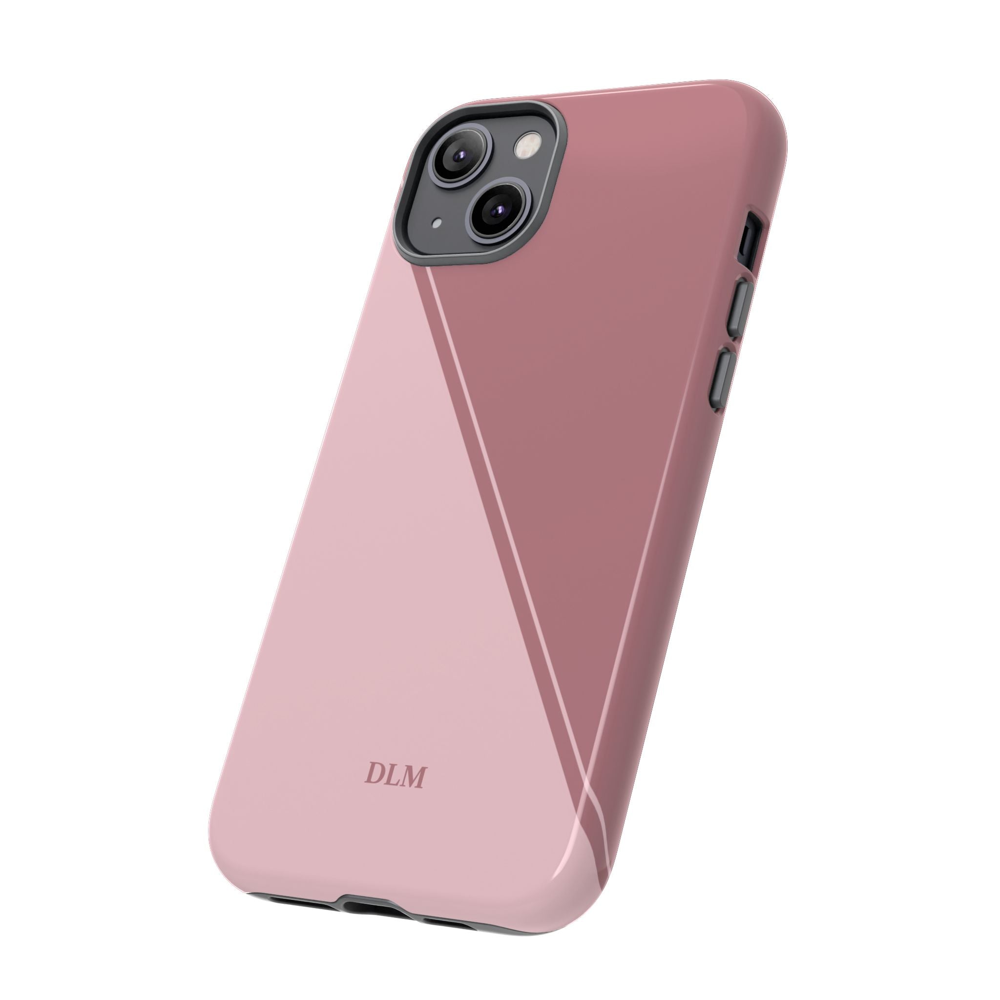 Pinks Two Tone Custom Initials Case