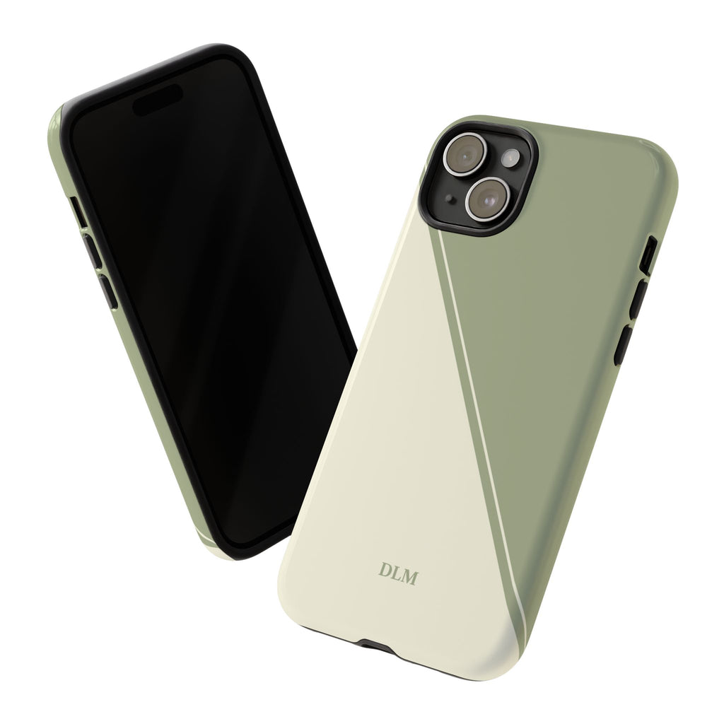 Matcha Two Tone Custom Initials Case