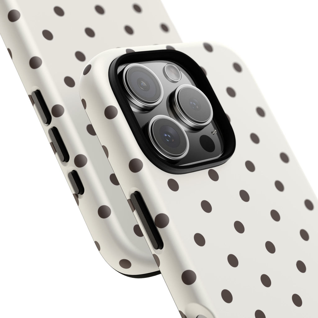 Creamy Mocha Personalised Polka Dot Case