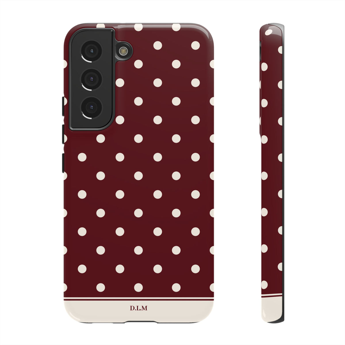 Cranberry Cream Personalised Polka Dot Case