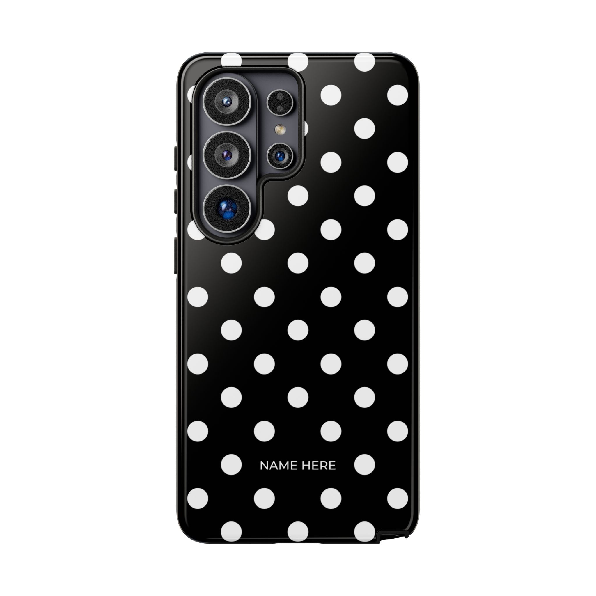 Black & White PolkaDot Customisable Case