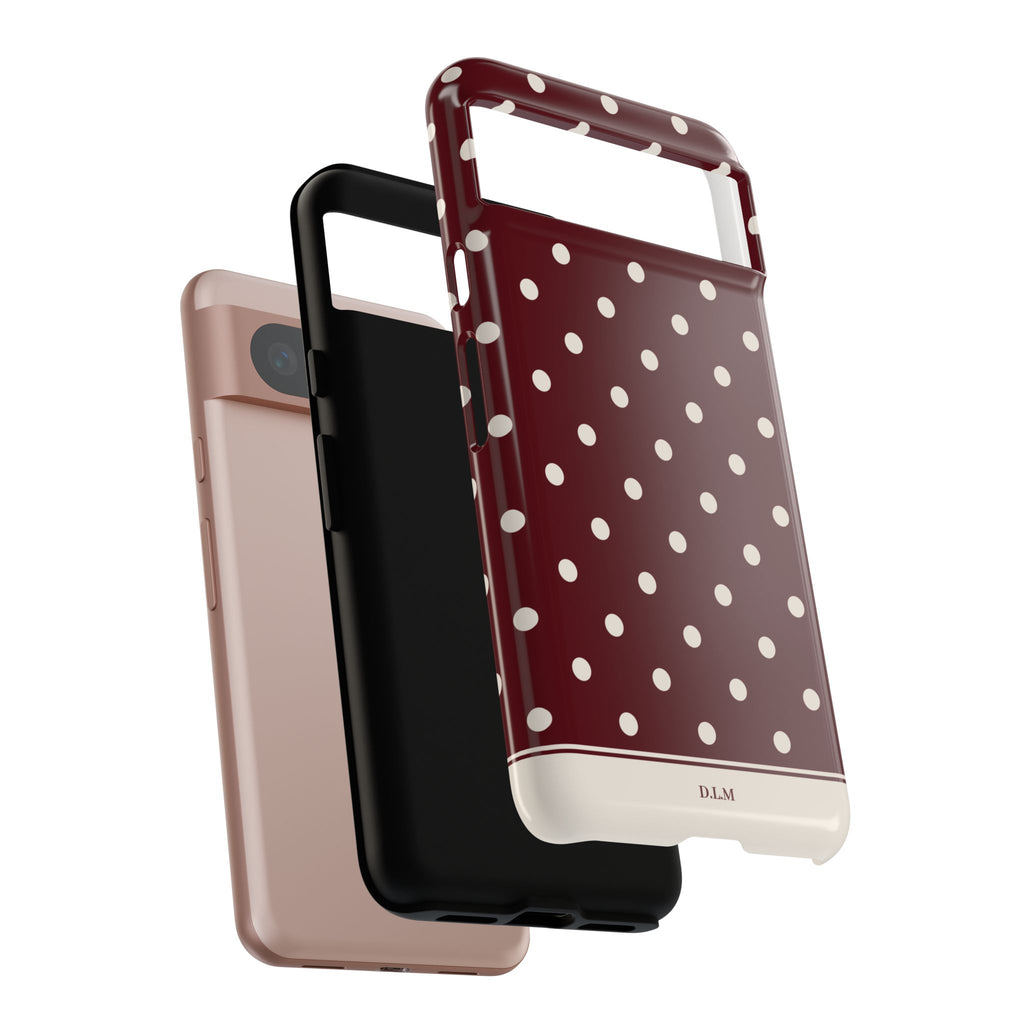 Cranberry Cream Personalised Polka Dot Case