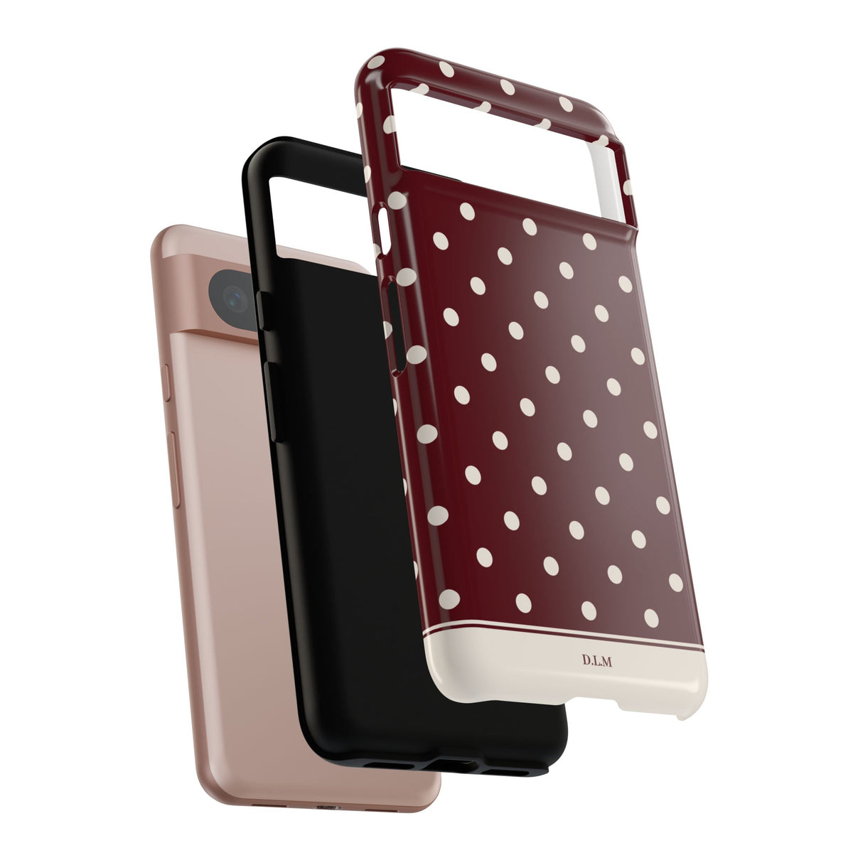 Cranberry Cream Personalised Polka Dot Case
