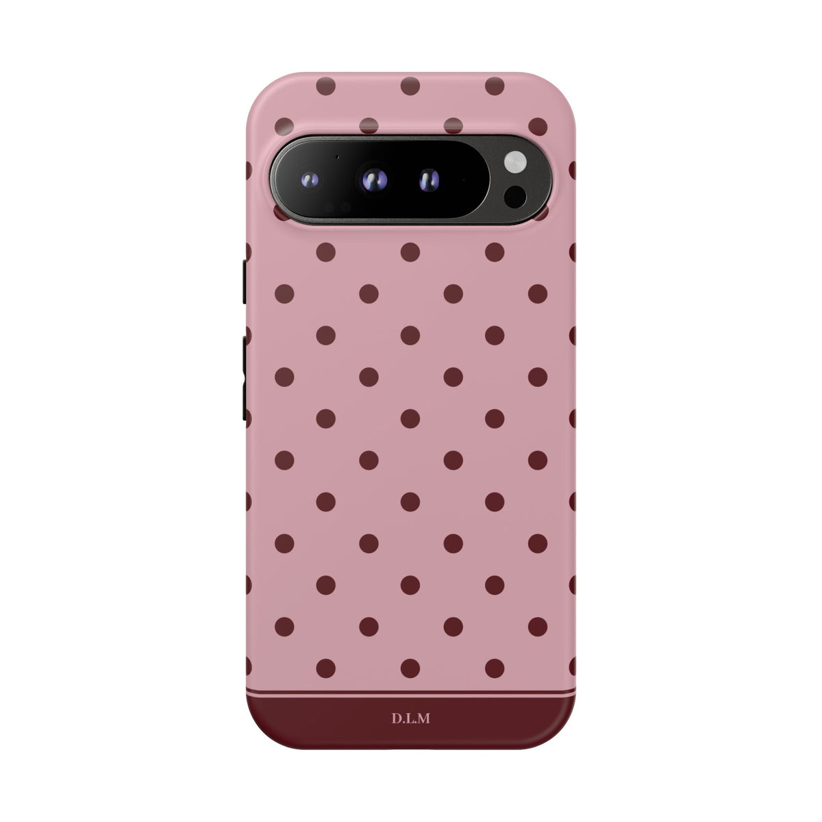 Berry Blush Personalised Polka Dot Case