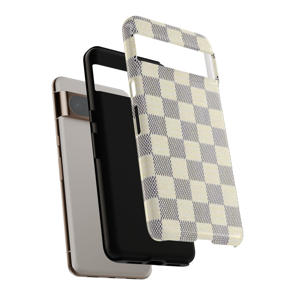Checkered Cream Phone Case