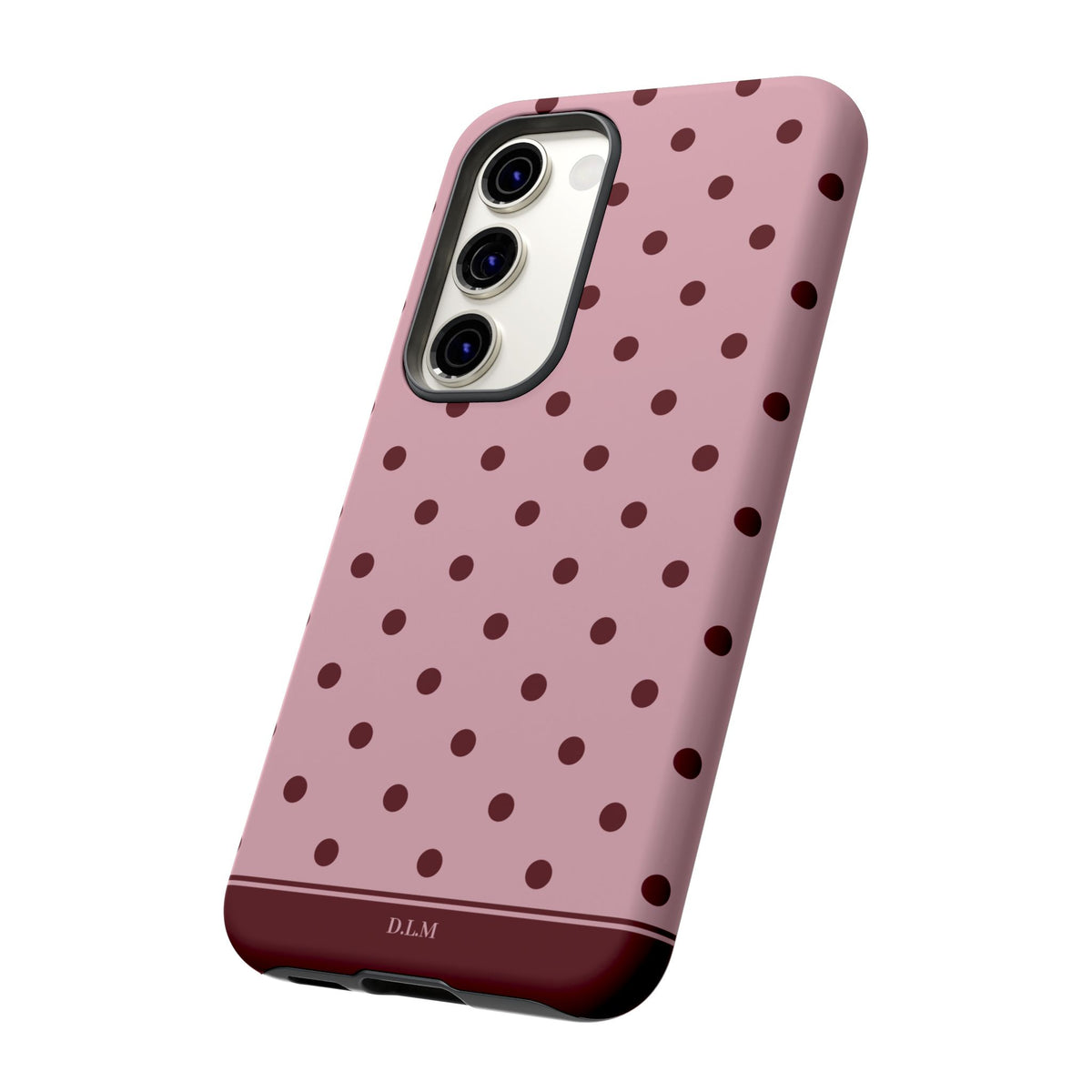 Berry Blush Personalised Polka Dot Case