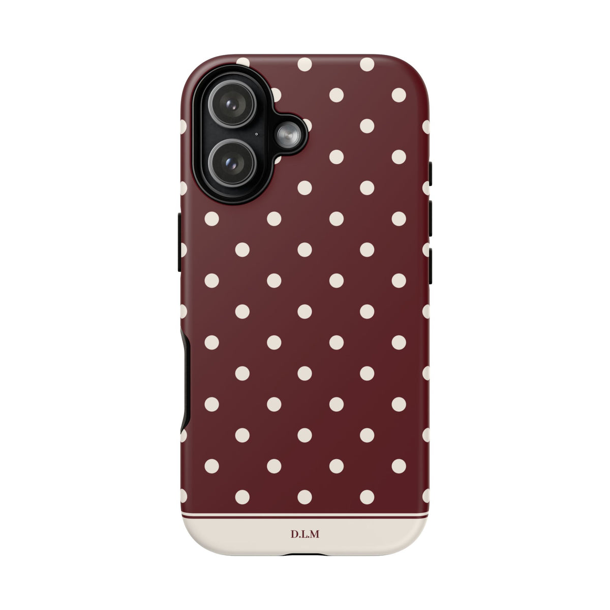 Cranberry Cream Personalised Polka Dot Case