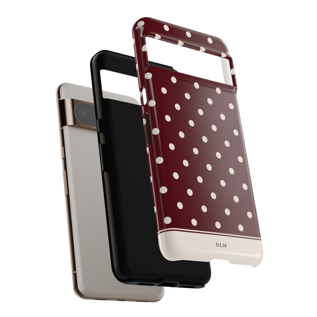 Cranberry Cream Personalised Polka Dot Case