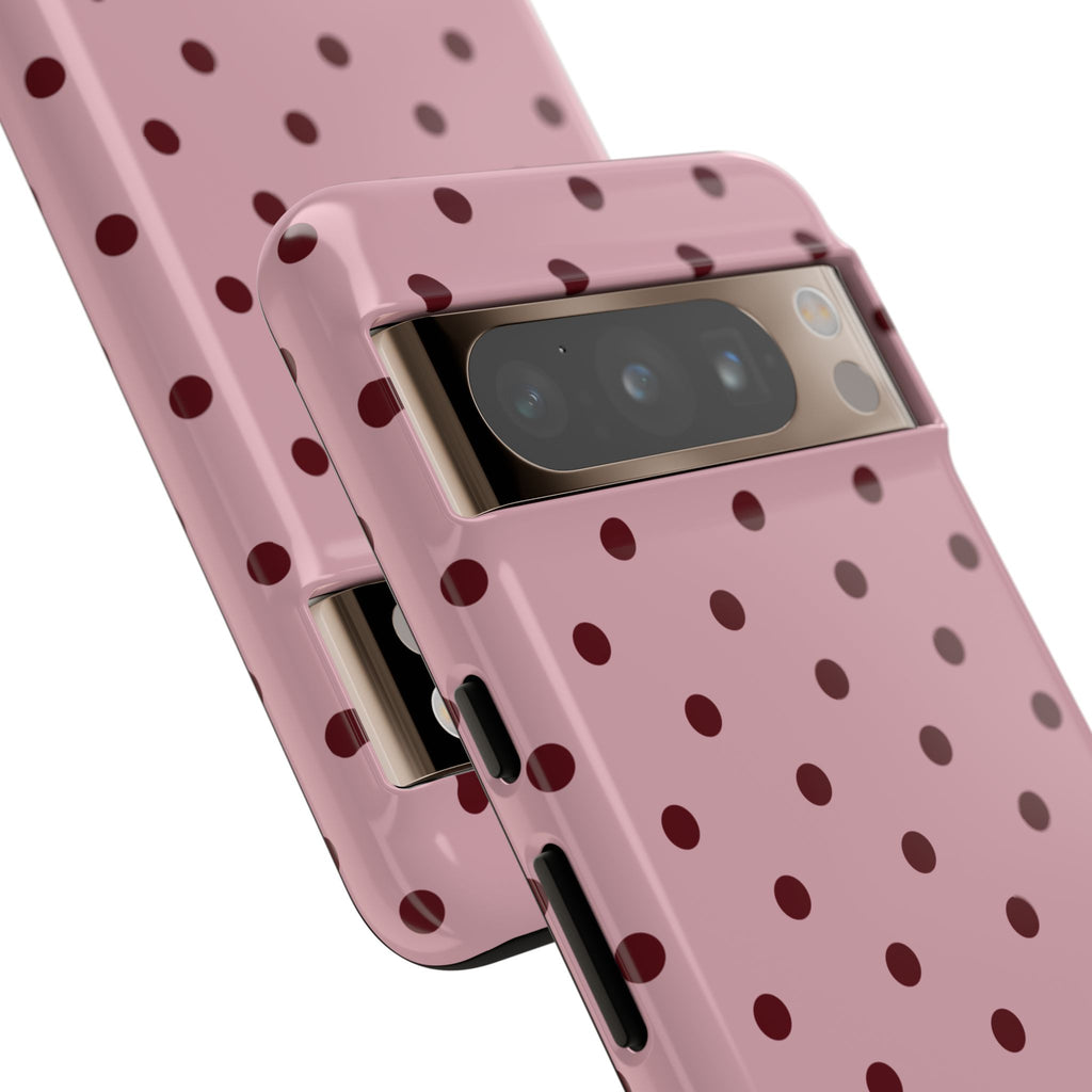Berry Blush Personalised Polka Dot Case