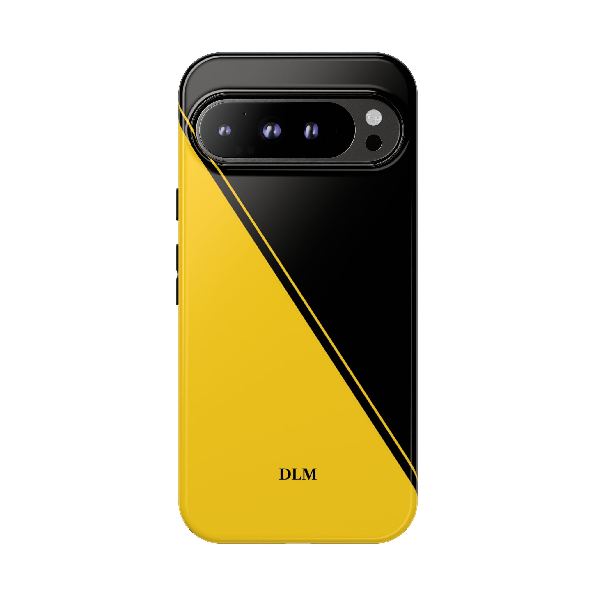 Yellow/Black Two Tone Custom Initials Case