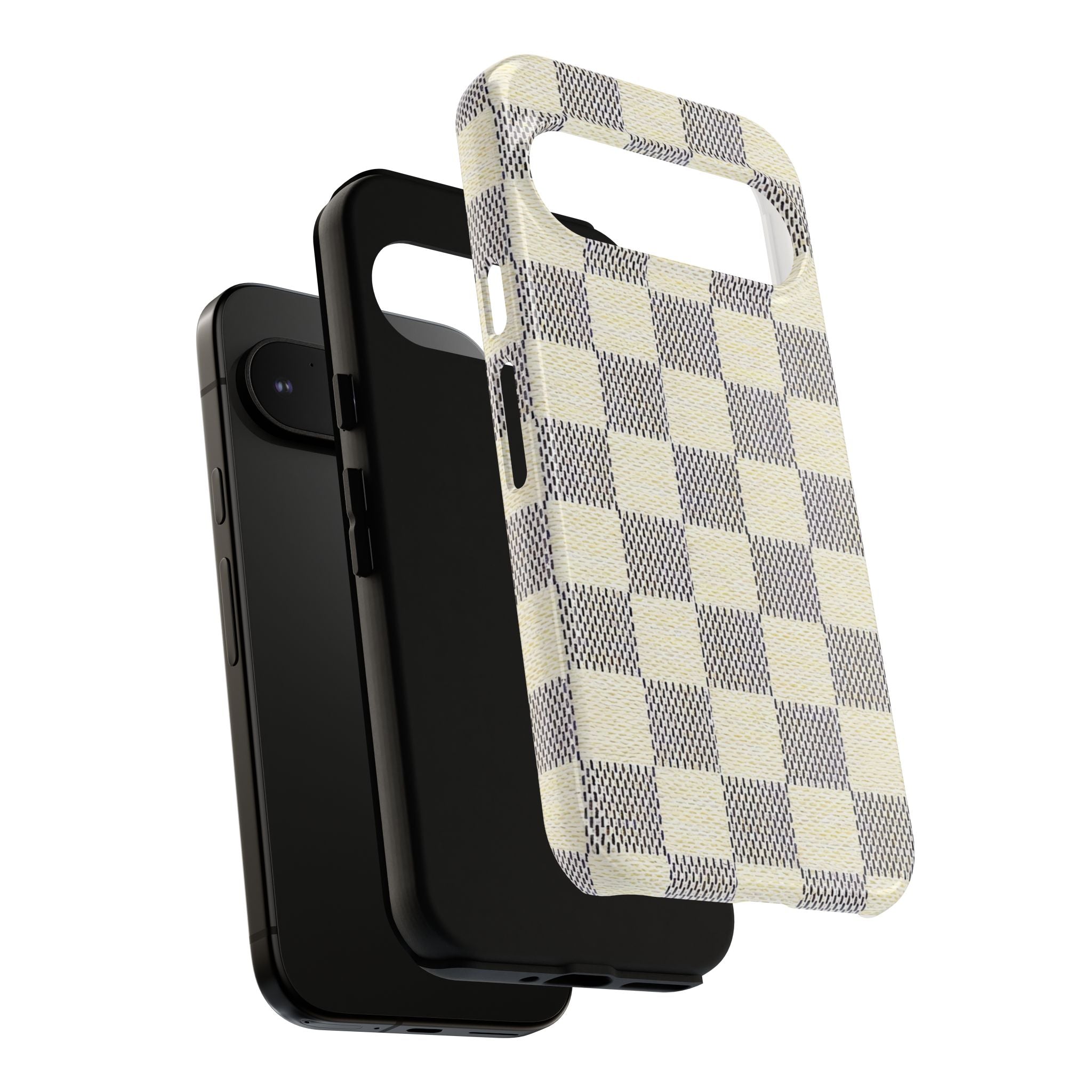 Checkered Cream Phone Case