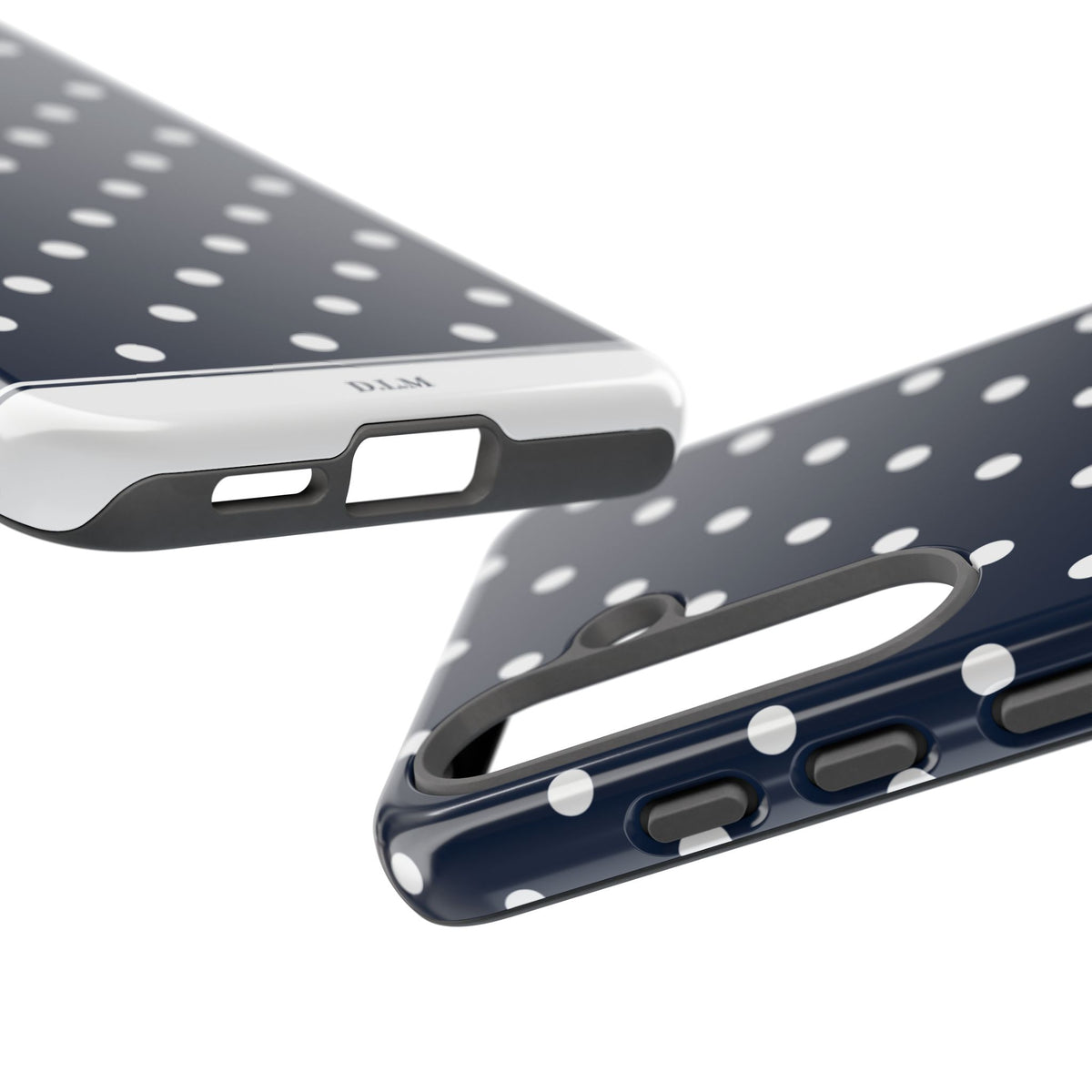 Navy Pearl Personalised Polka Dot Case