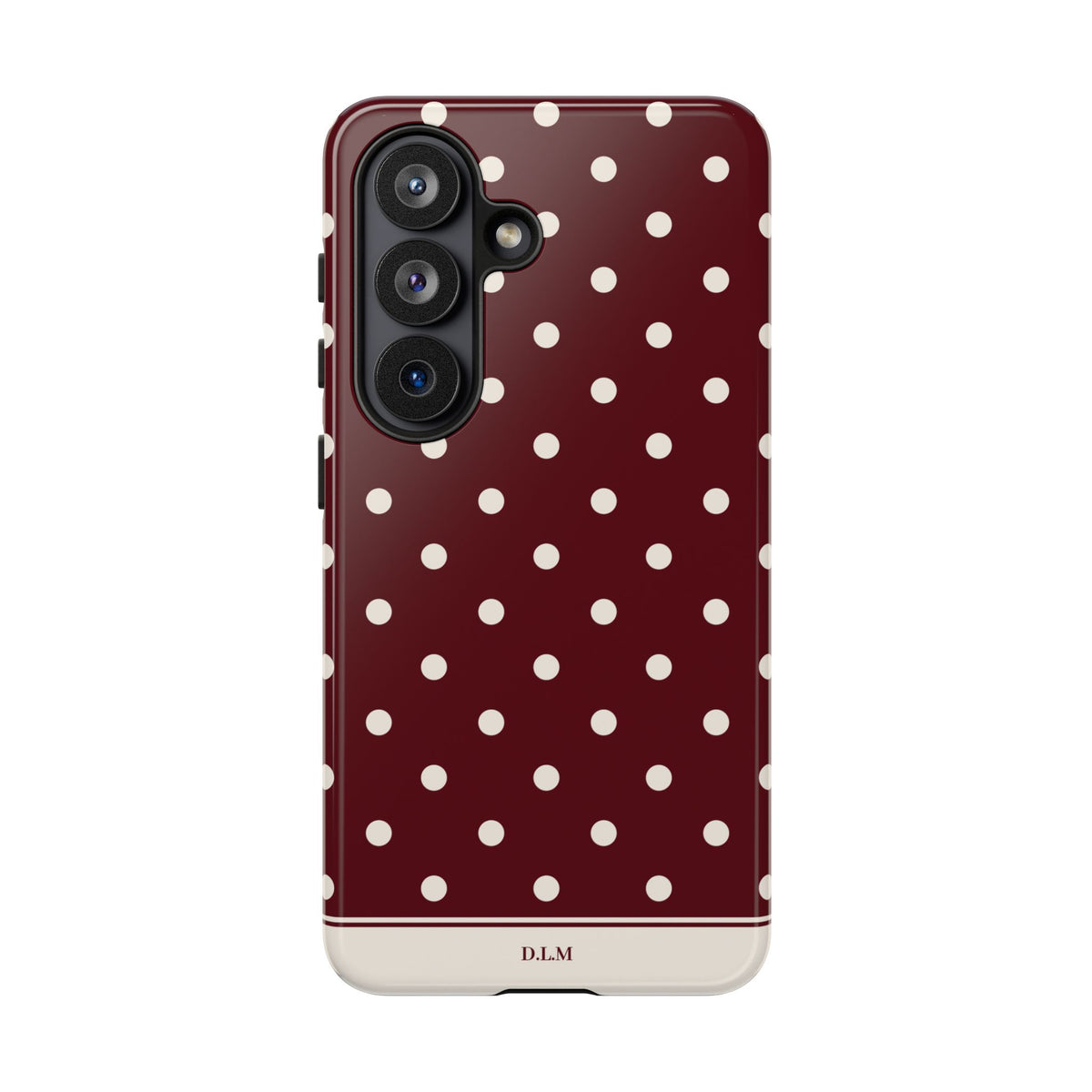 Cranberry Cream Personalised Polka Dot Case