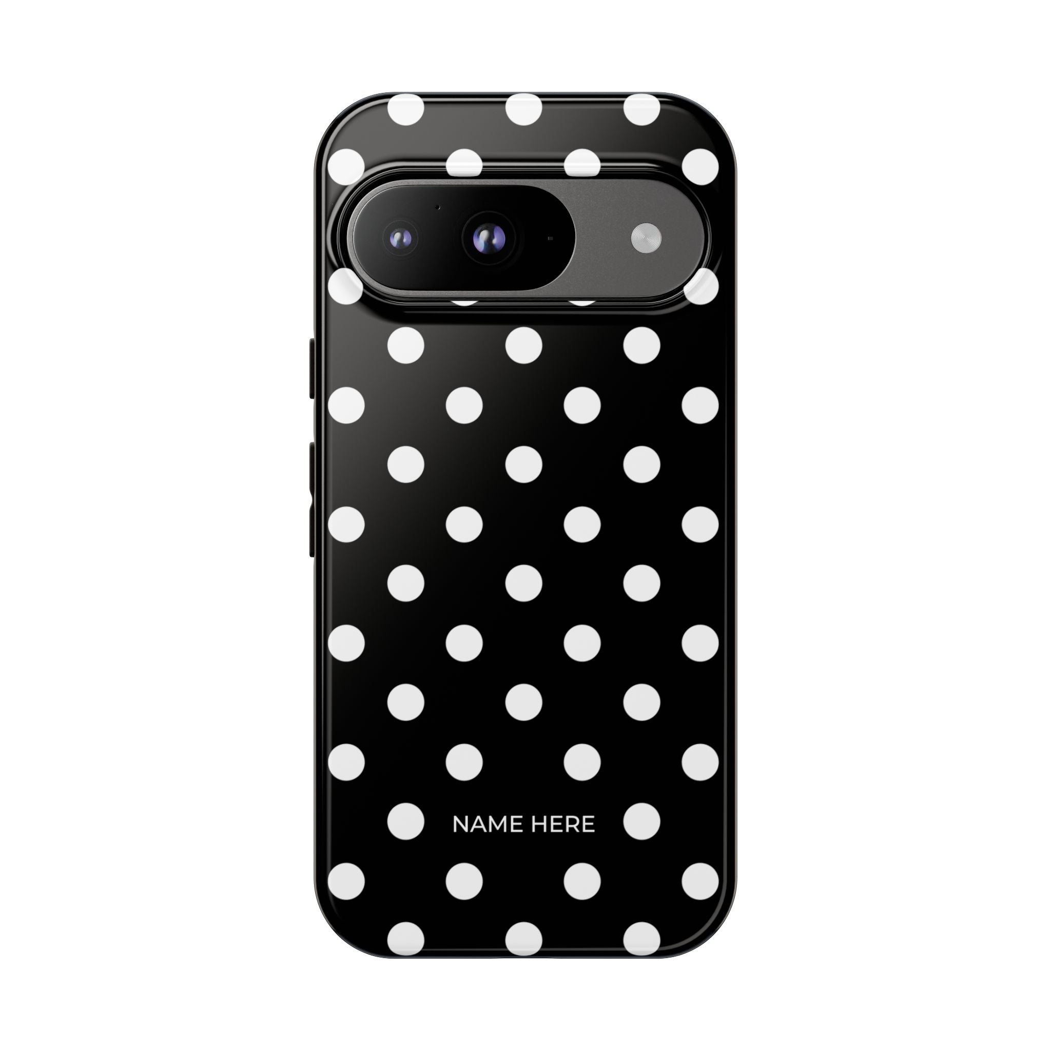 Black & White PolkaDot Customisable Case