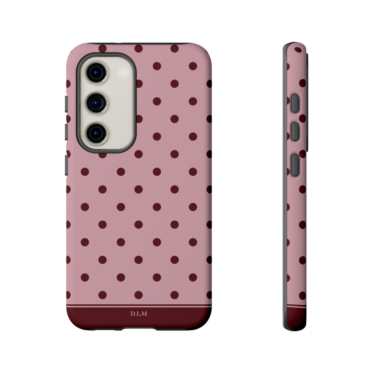 Berry Blush Personalised Polka Dot Case