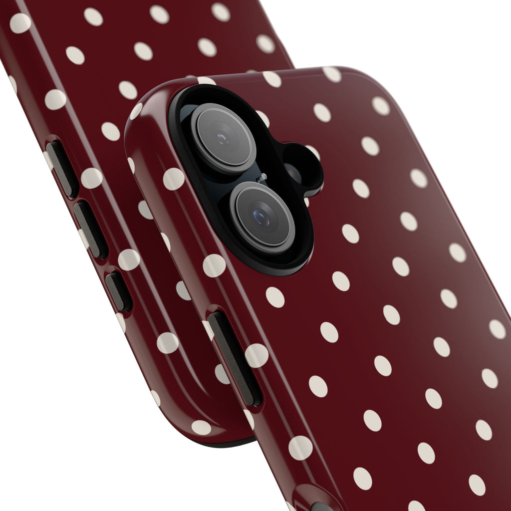 Cranberry Cream Personalised Polka Dot Case