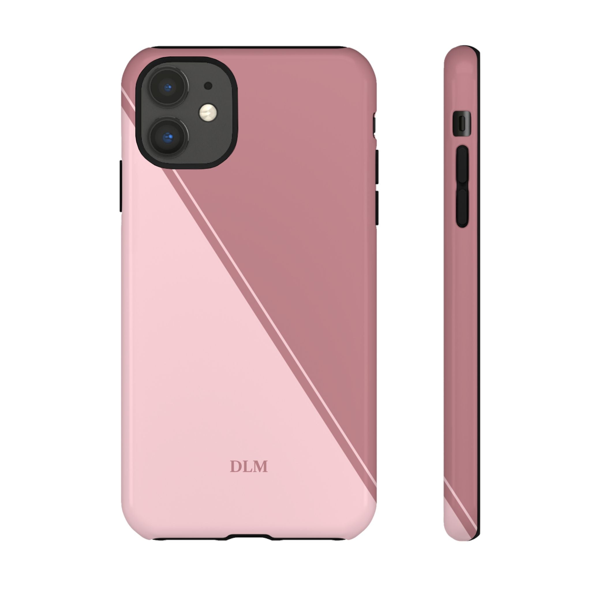 Pinks Two Tone Custom Initials Case