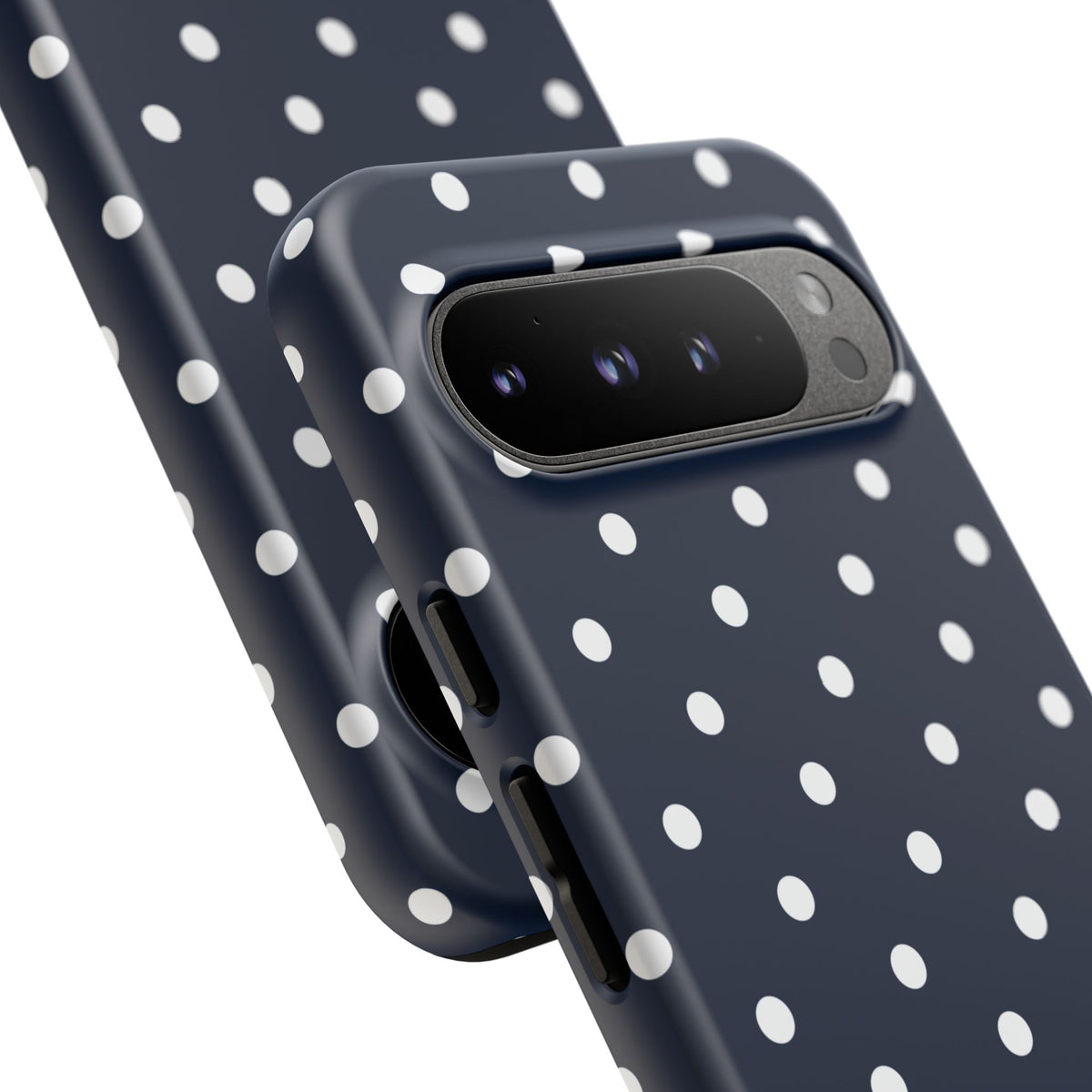 Navy Pearl Personalised Polka Dot Case