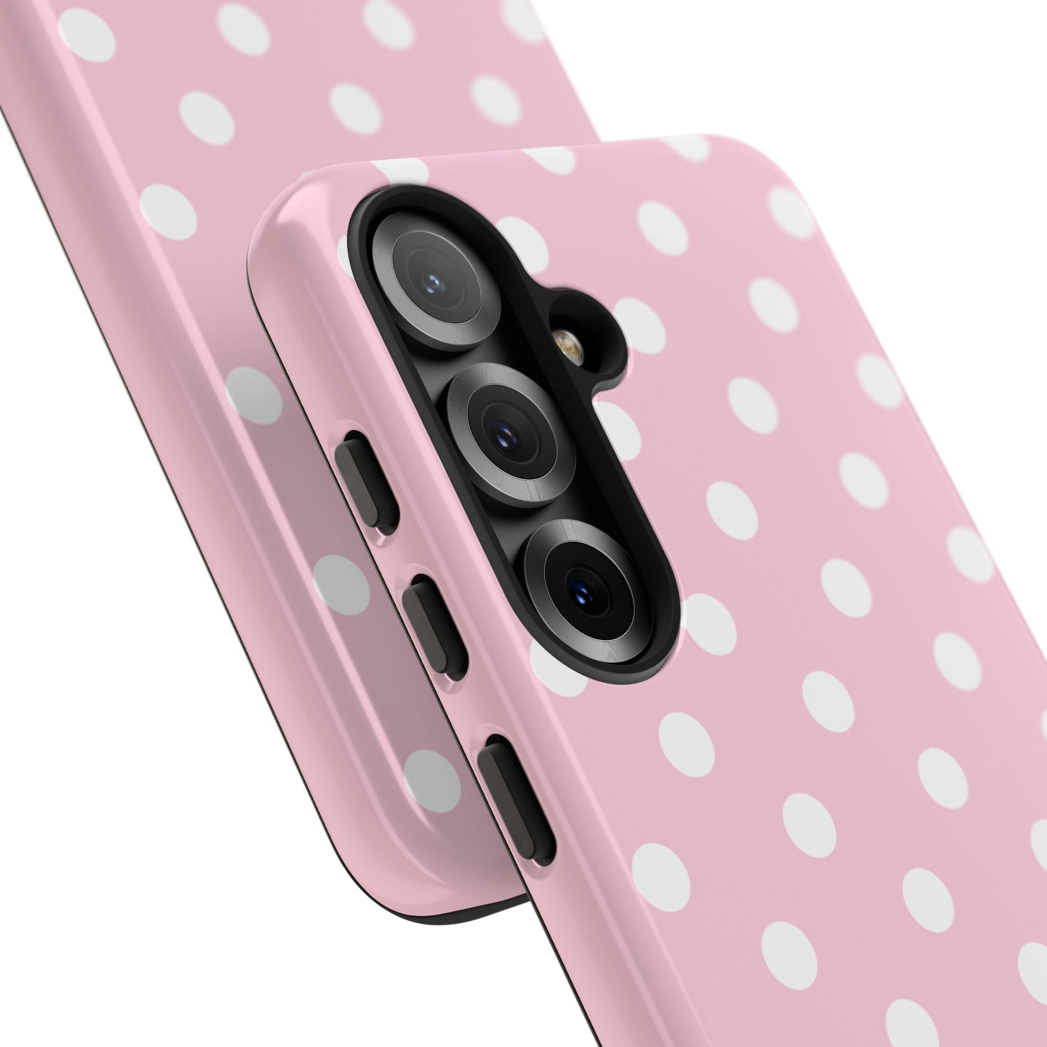 Pink & White PolkaDot Customisable Name Case