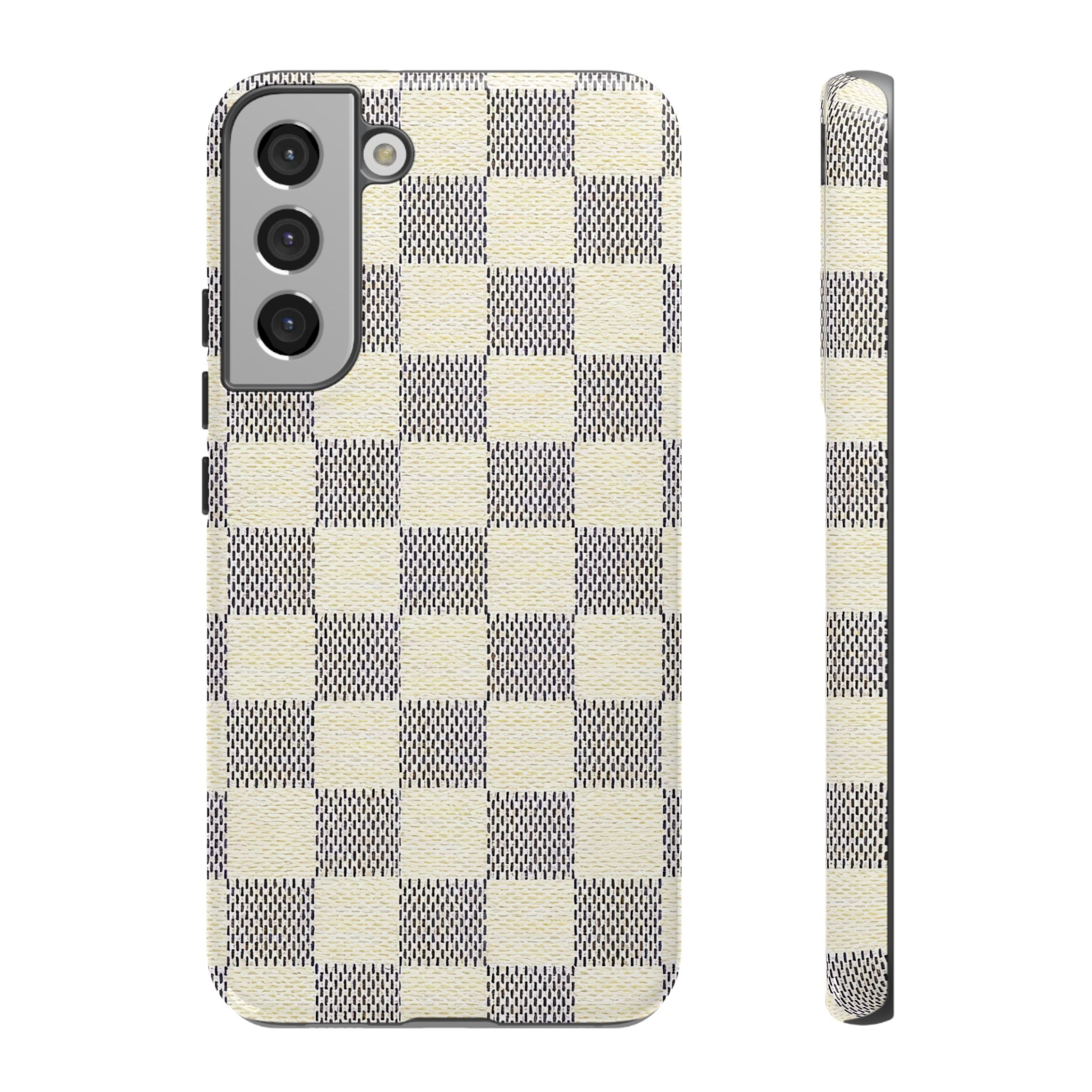 Checkered Cream Phone Case