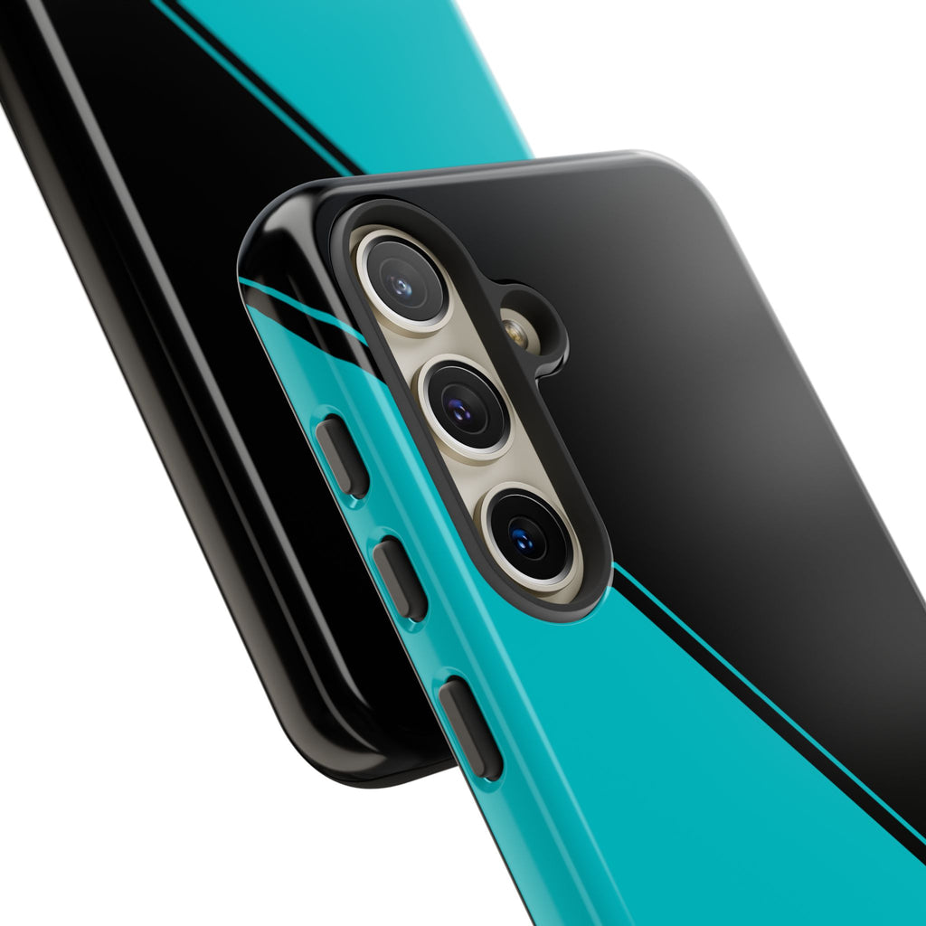 Tiffany/Black Two Tone Custom Initials Case