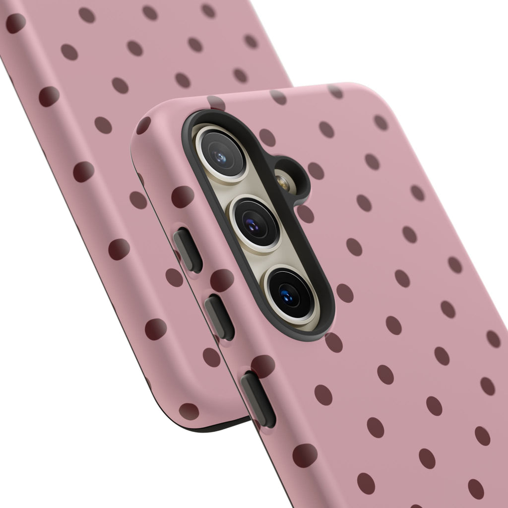 Berry Blush Personalised Polka Dot Case