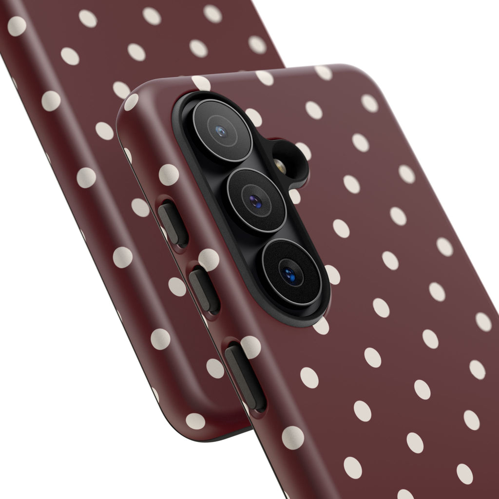 Cranberry Cream Personalised Polka Dot Case