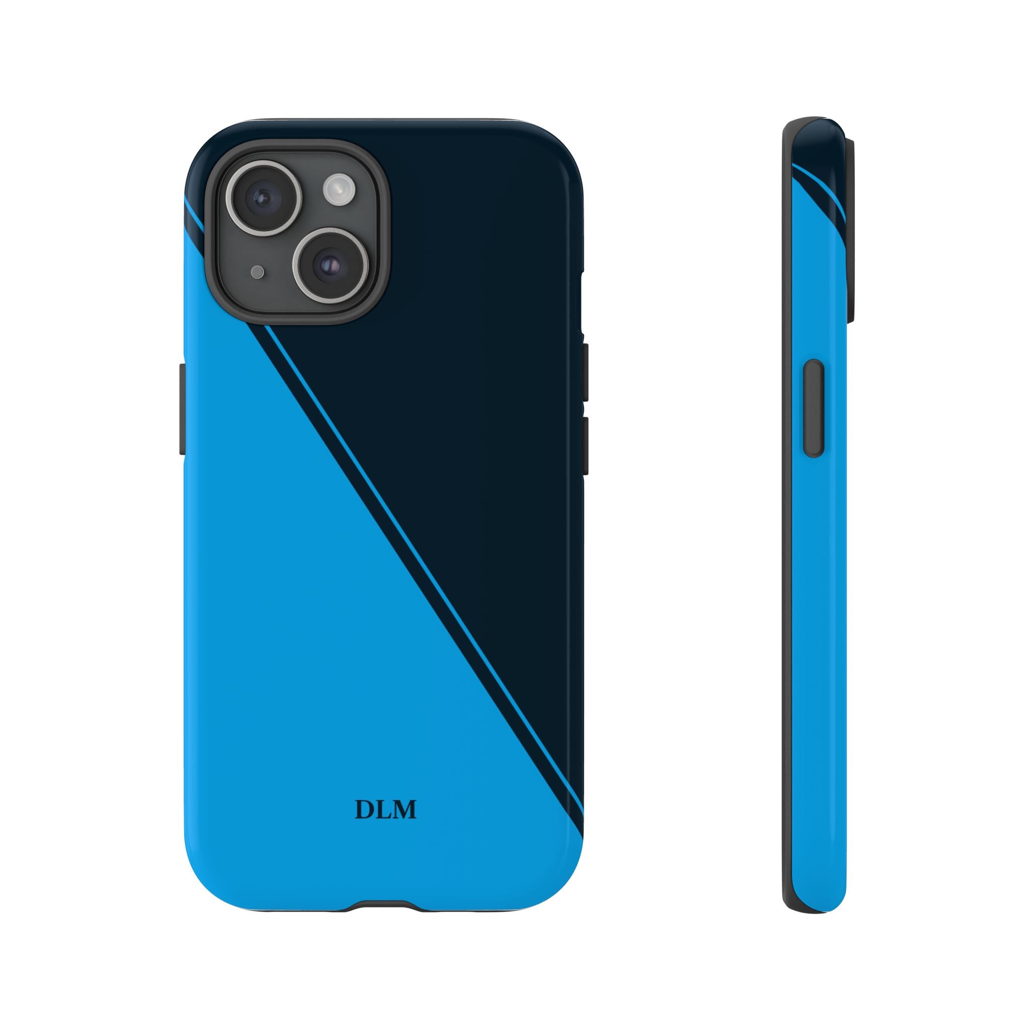 Blues Two Tone Custom Initials Case