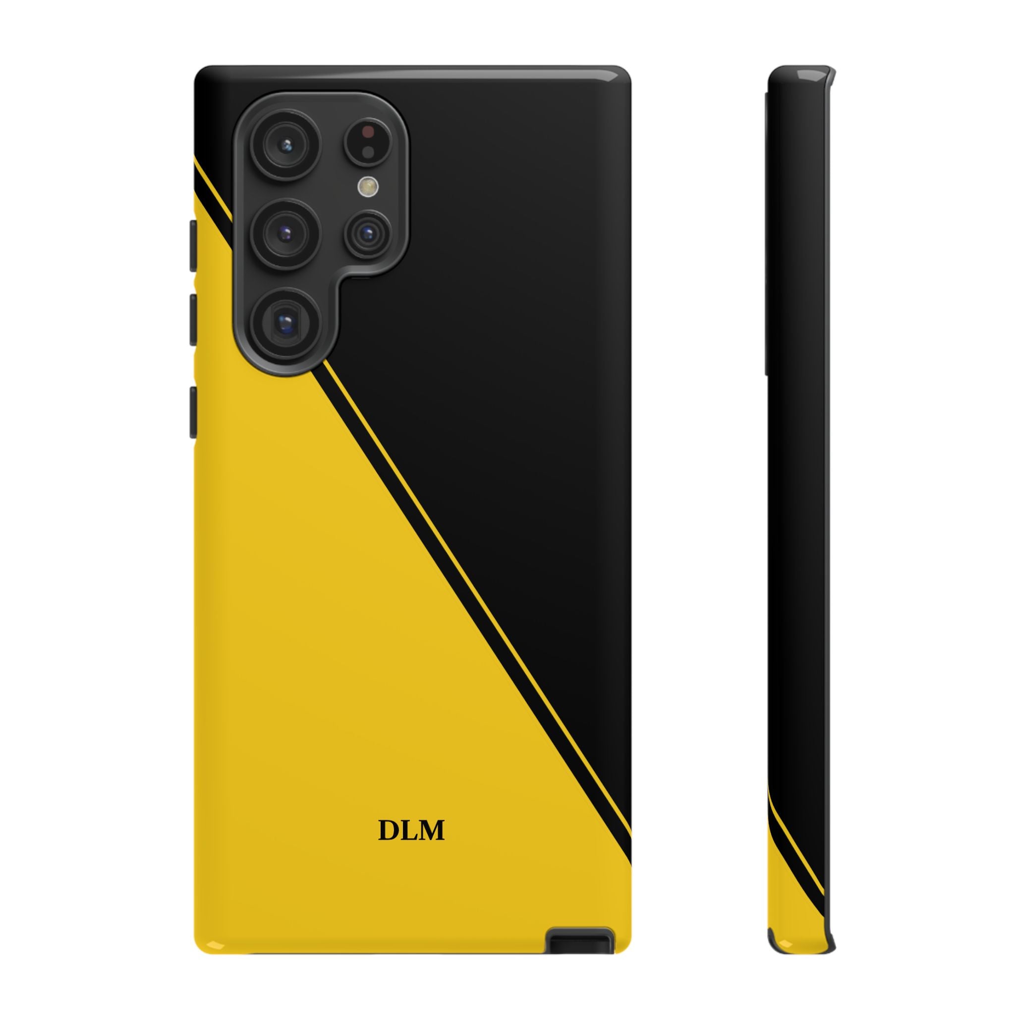 Yellow/Black Two Tone Custom Initials Case