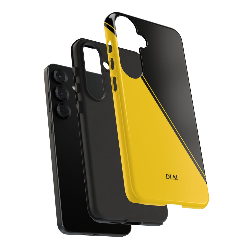 Yellow/Black Two Tone Custom Initials Case
