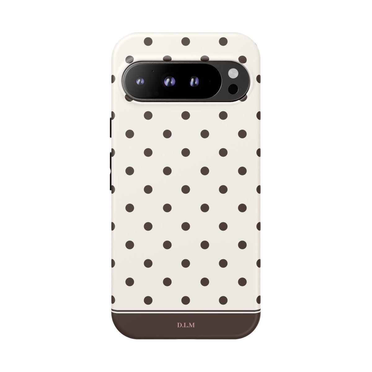 Creamy Mocha Personalised Polka Dot Case