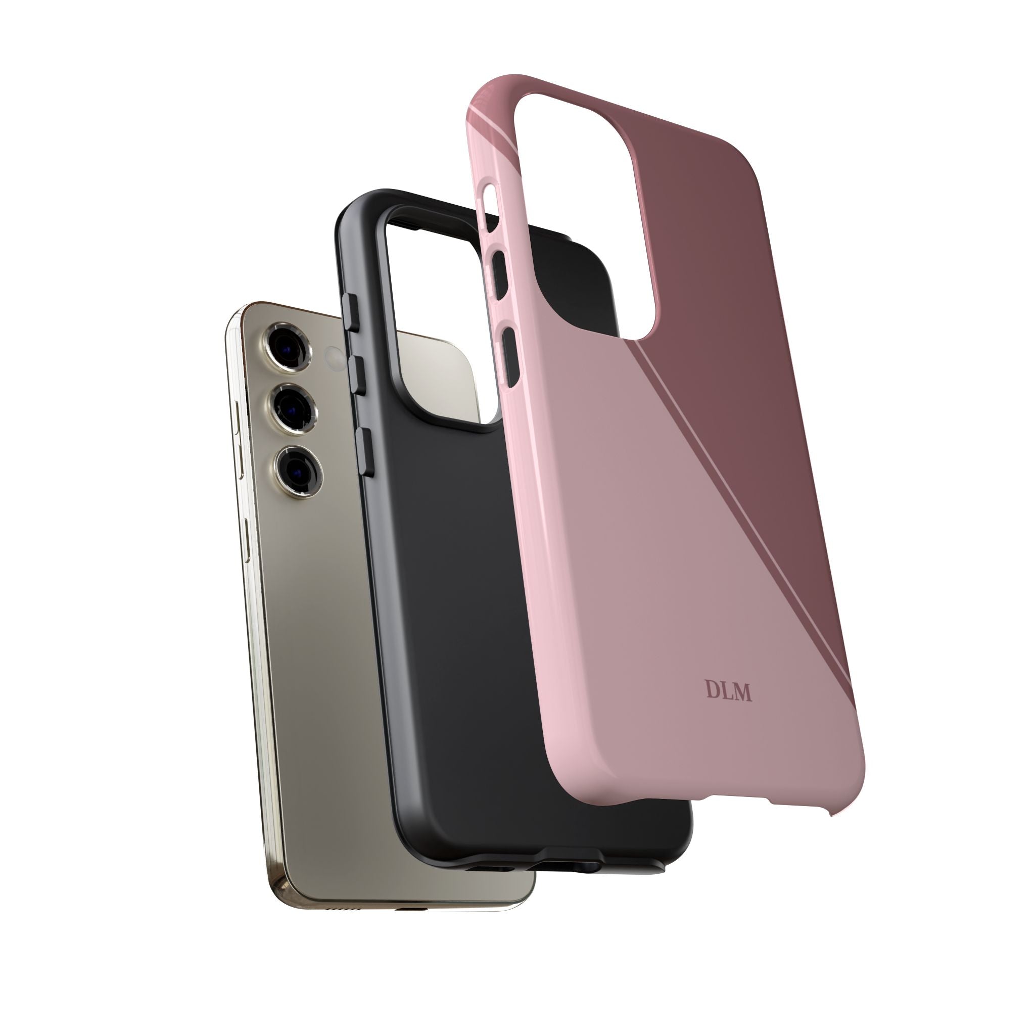 Pinks Two Tone Custom Initials Case
