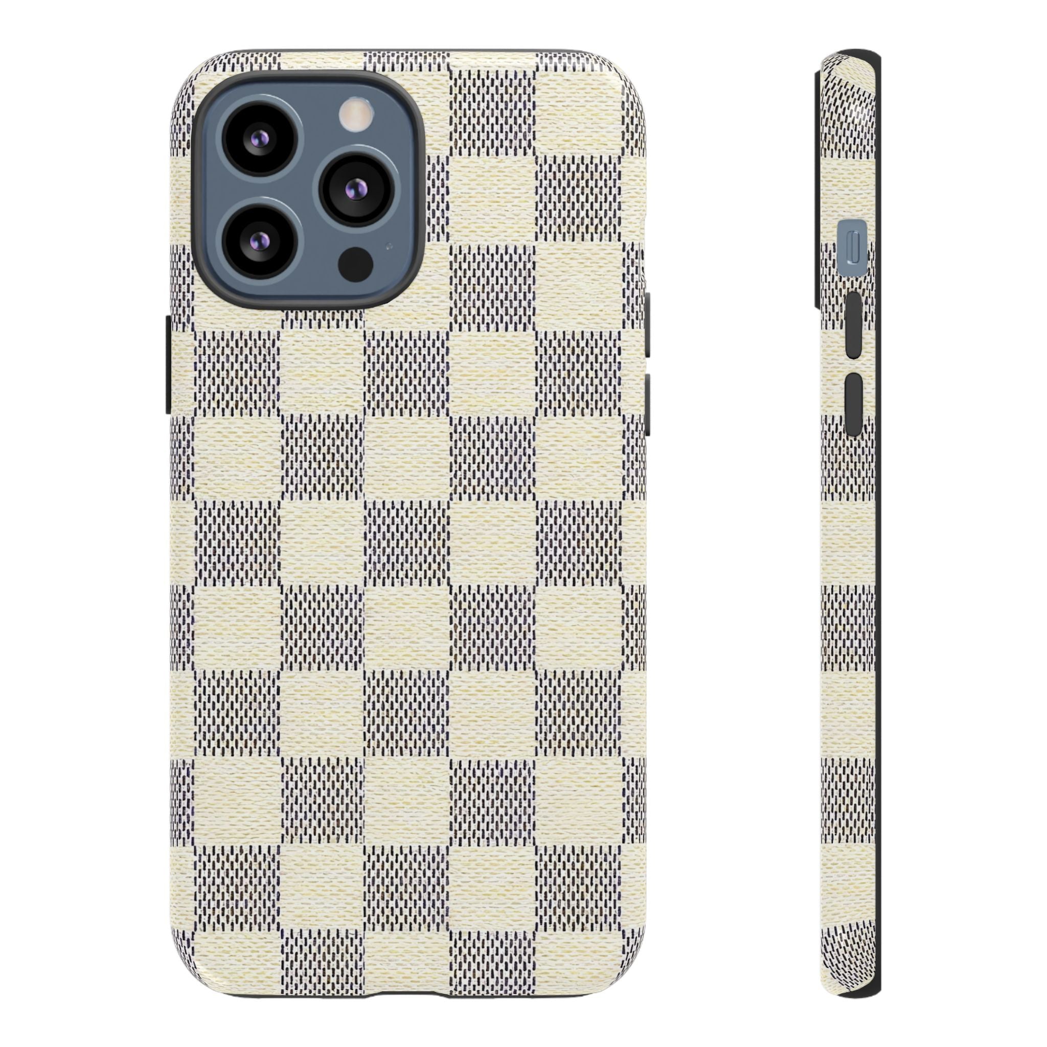 Checkered Cream Phone Case