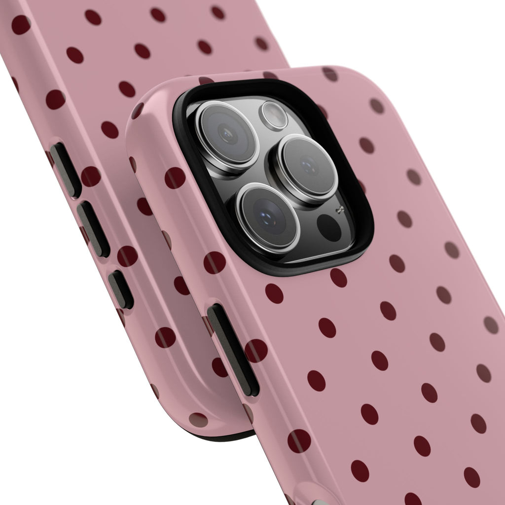 Berry Blush Personalised Polka Dot Case