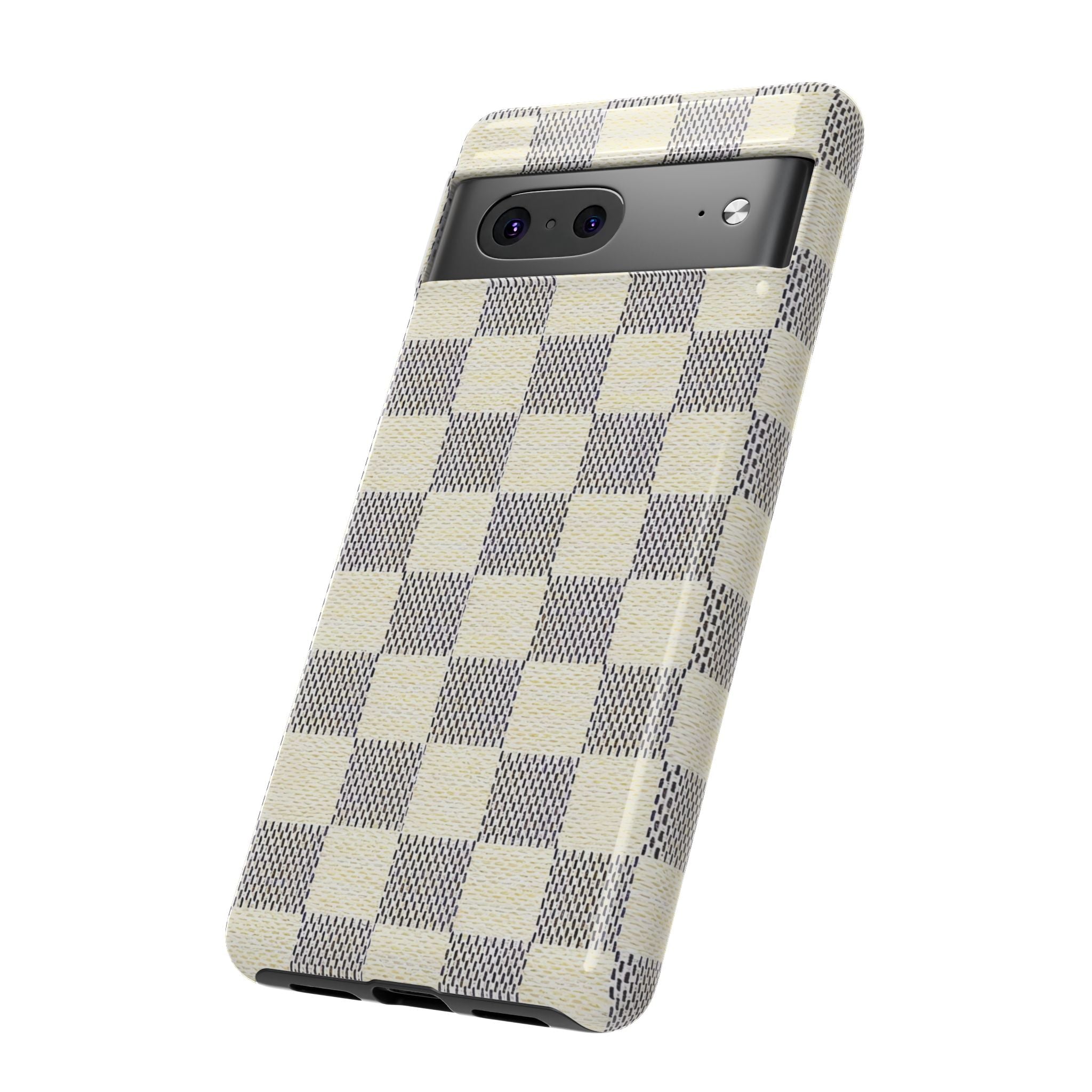 Checkered Cream Phone Case