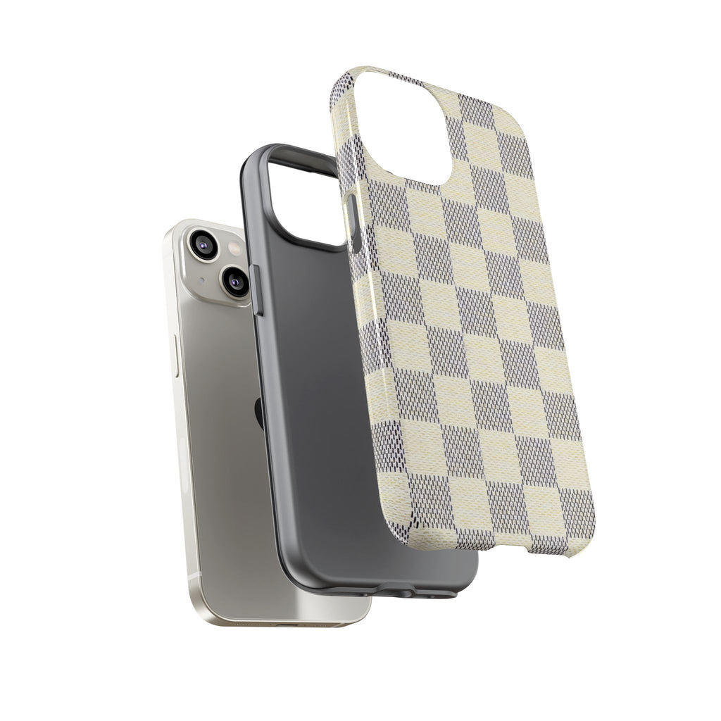 Checkered Cream Phone Case