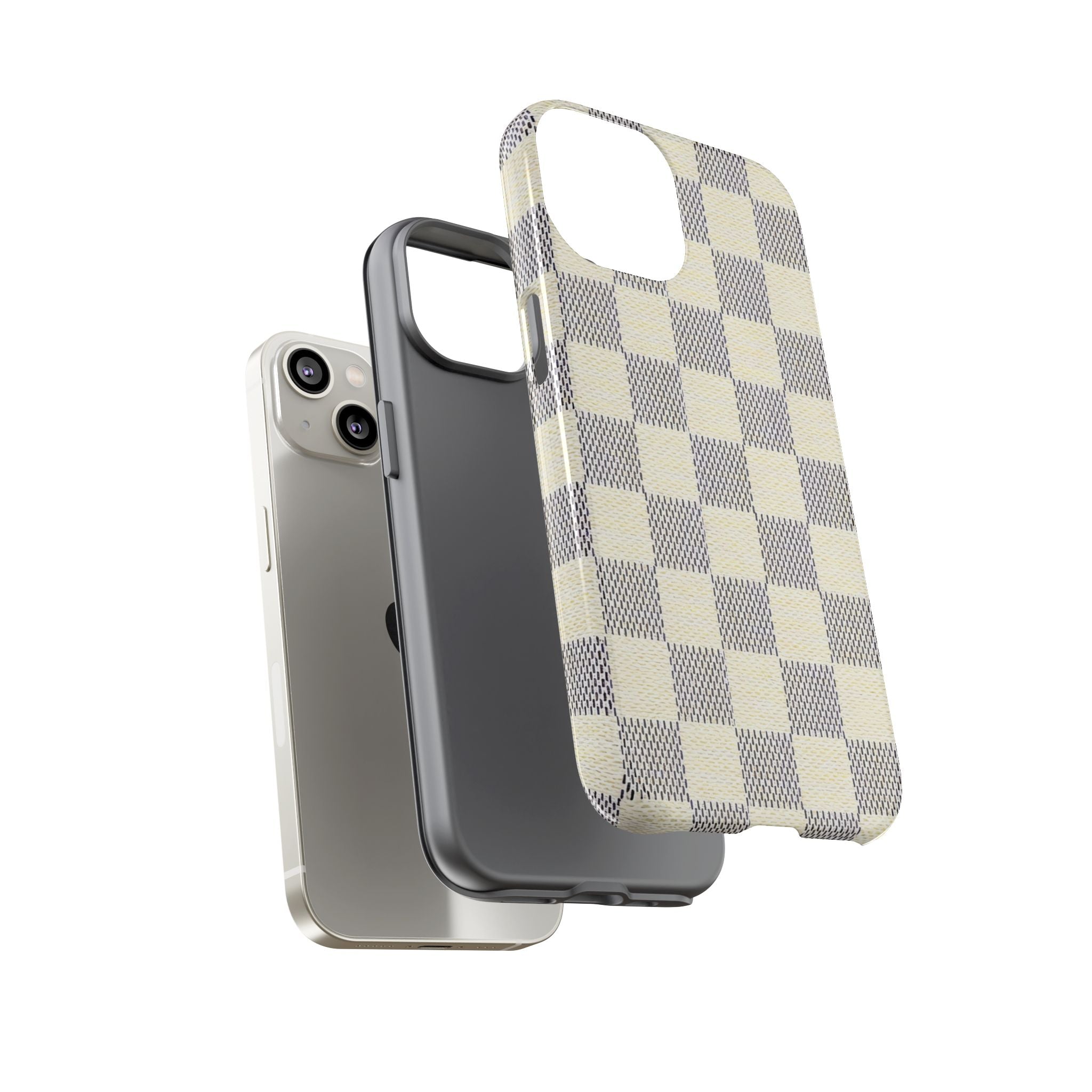 Checkered Cream Phone Case