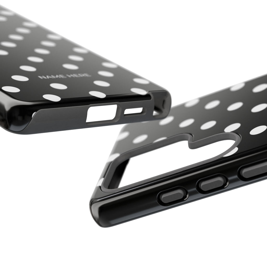 Black & White PolkaDot Customisable Case