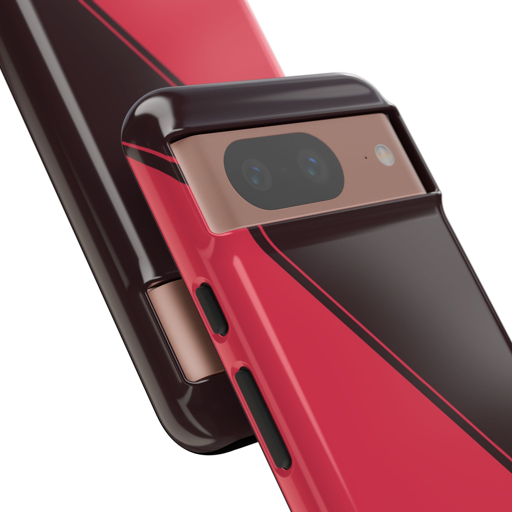 Red/Brown Two Tone Custom Initials Case