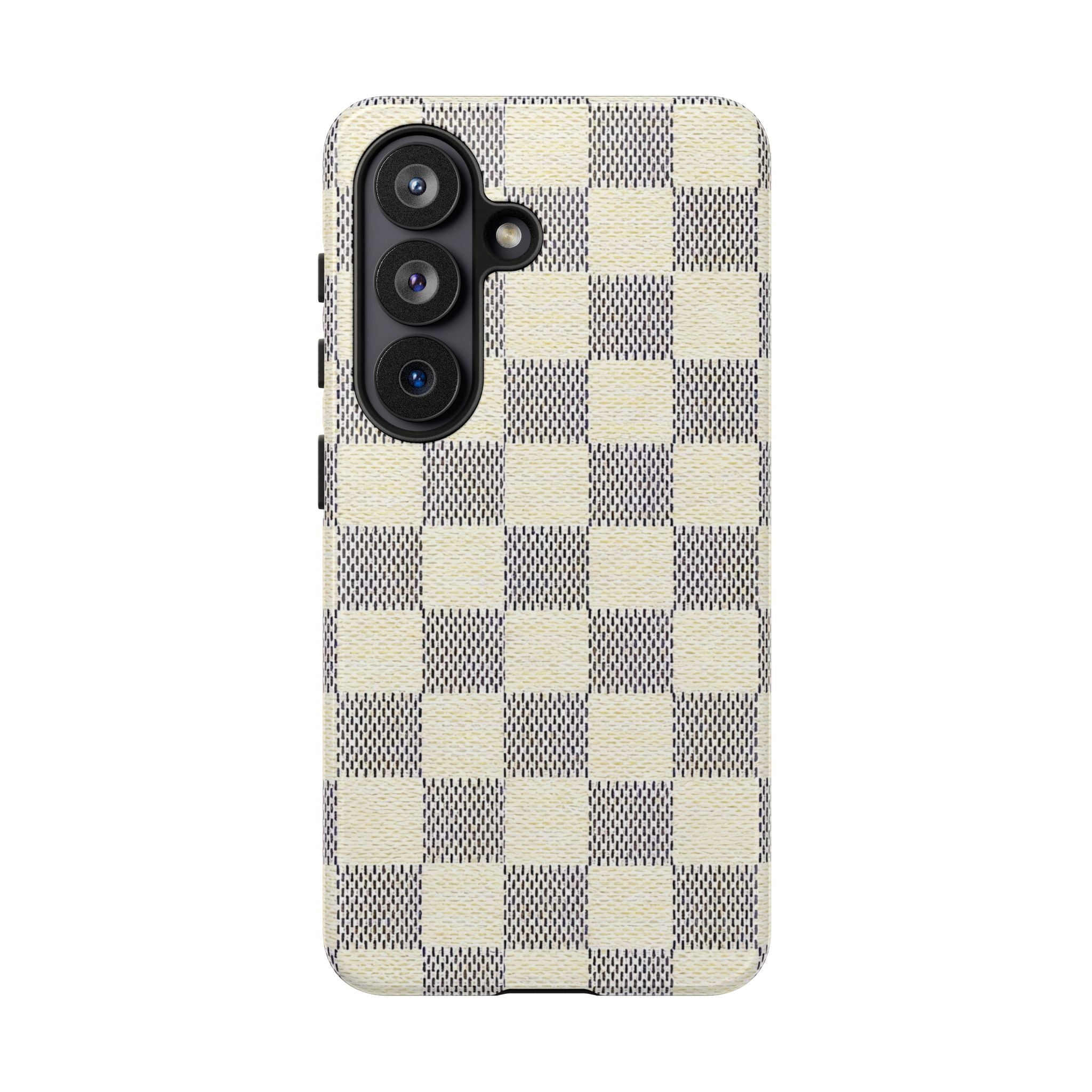 Checkered Cream Phone Case
