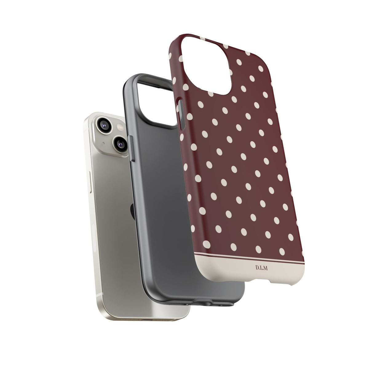 Cranberry Cream Personalised Polka Dot Case