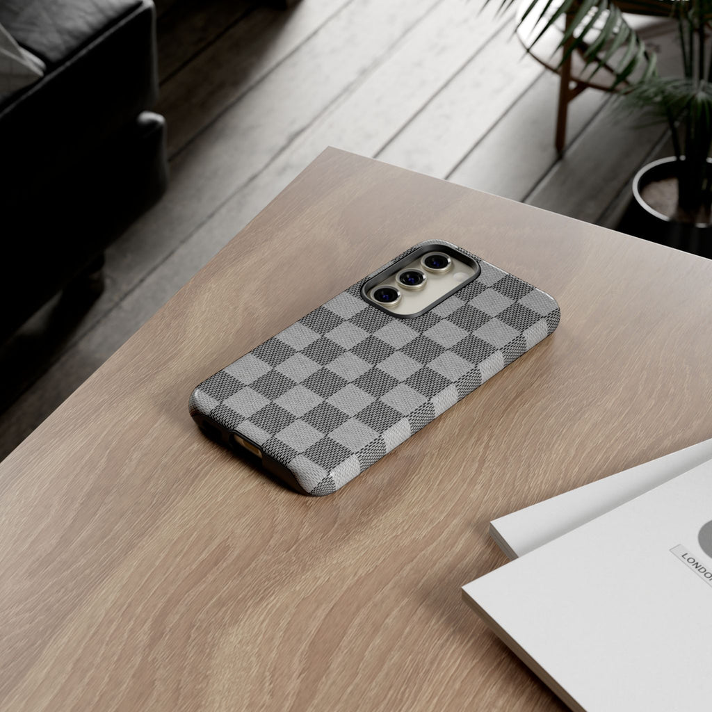 Checkered Grey Phone Case