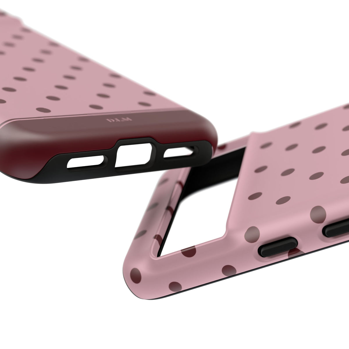Berry Blush Personalised Polka Dot Case