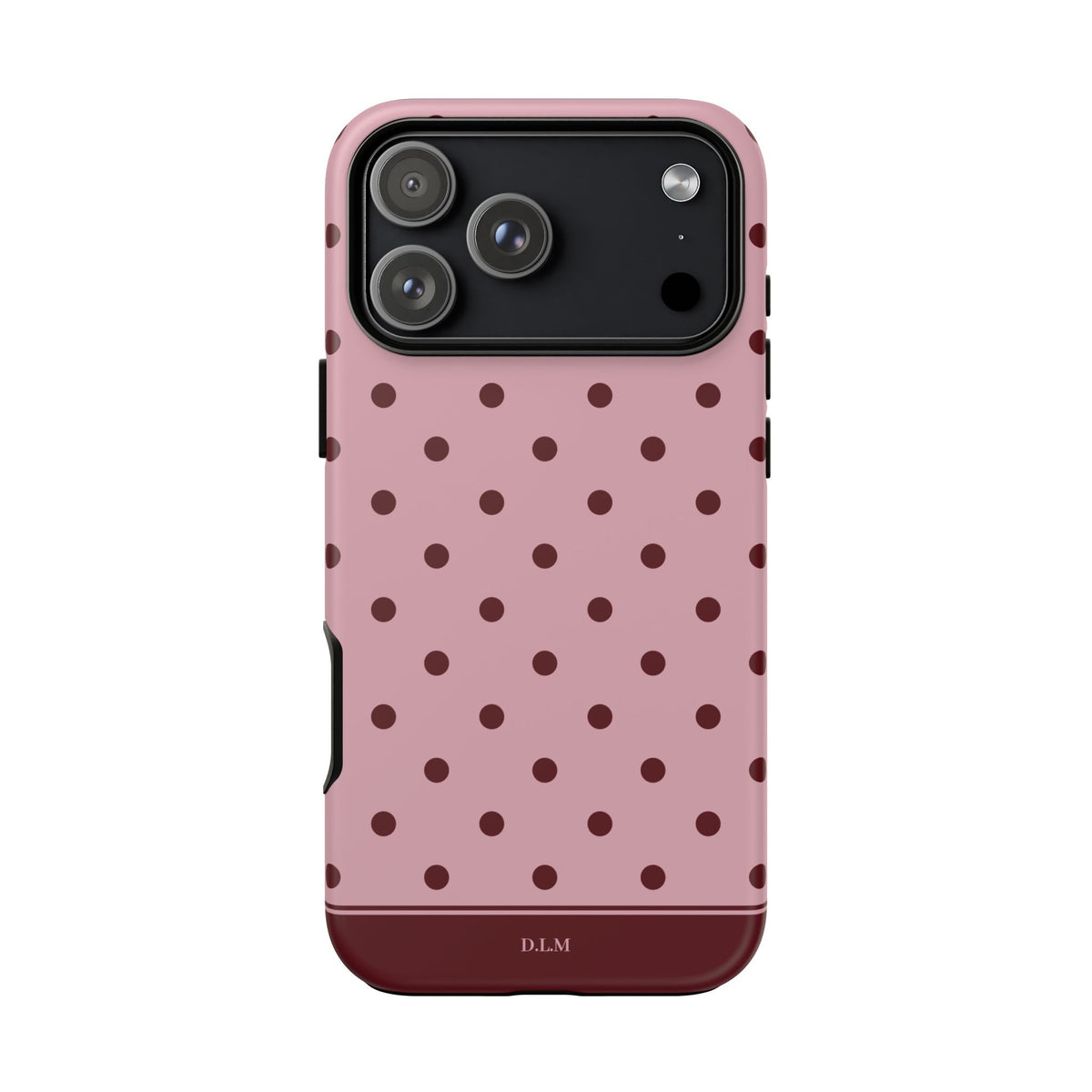 Berry Blush Personalised Polka Dot Case