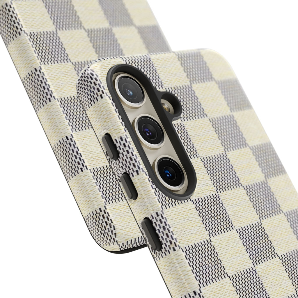 Checkered Cream Phone Case