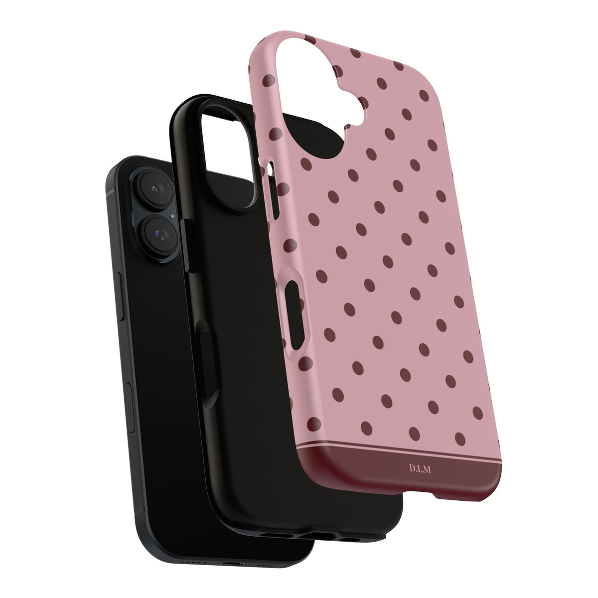 Berry Blush Personalised Polka Dot Case